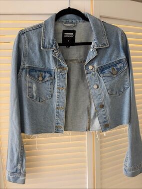 Dr. Denim Light Blue Cropped Jean Jacket - Size S